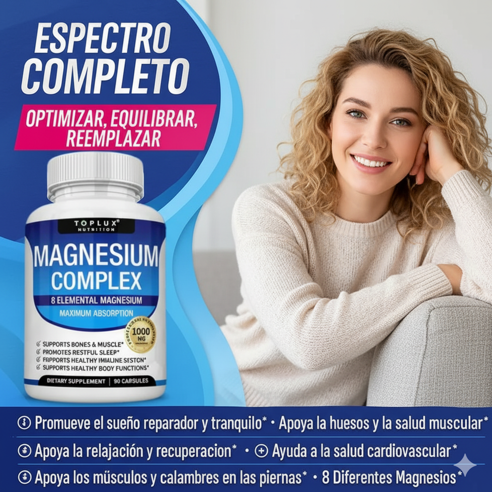 Magnesium Complex™ 💪 El poder natural 8 en 1 para tu energía, sueño y bienestar✨