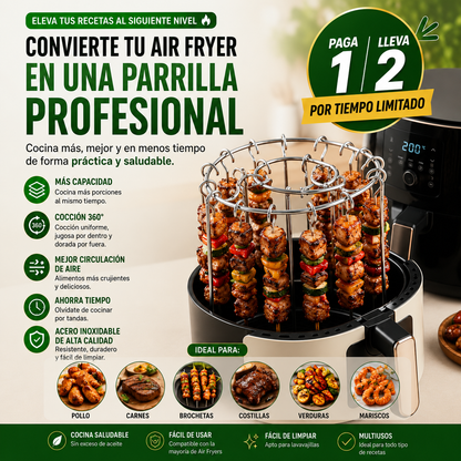 🔥La Parrilla que le Faltaba a tu Air Fryer | Parrilla sin carbón, humo ni complicaciones.